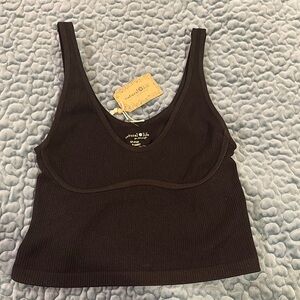 Natural Life cropped tank black cami